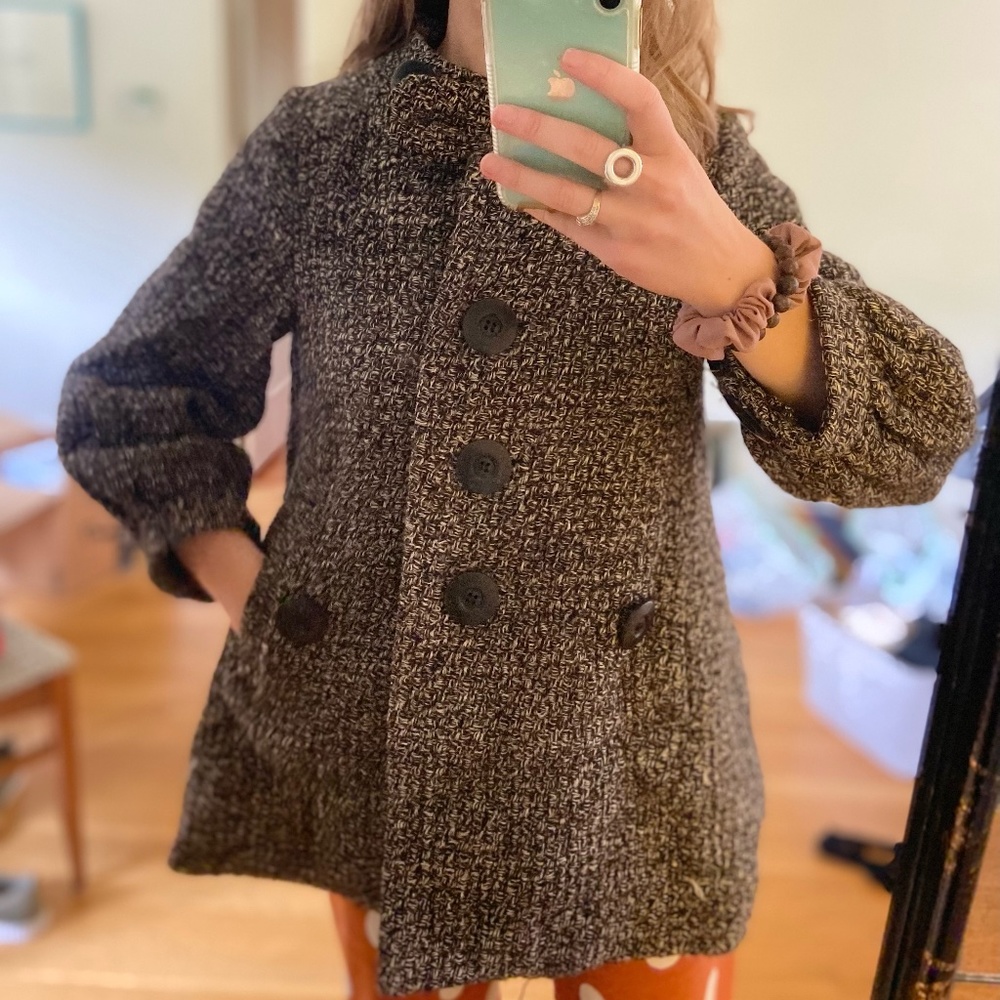 Classic Anthro Parisian style vintage overcoat